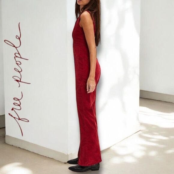 Free People CRVY Ring the Alarm Corduroy Jumpsuit in the Size XL-Short - Picture 3 of 6